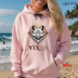 Women's Fox Hoodie | Vixen Wildlife Graphic Pullover | MytsDesigns