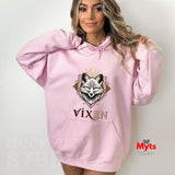 Women's Fox Hoodie | Vixen Wildlife Graphic Pullover | MytsDesigns