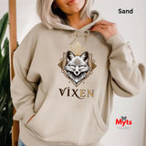 Women's Fox Hoodie | Vixen Wildlife Graphic Pullover | MytsDesigns