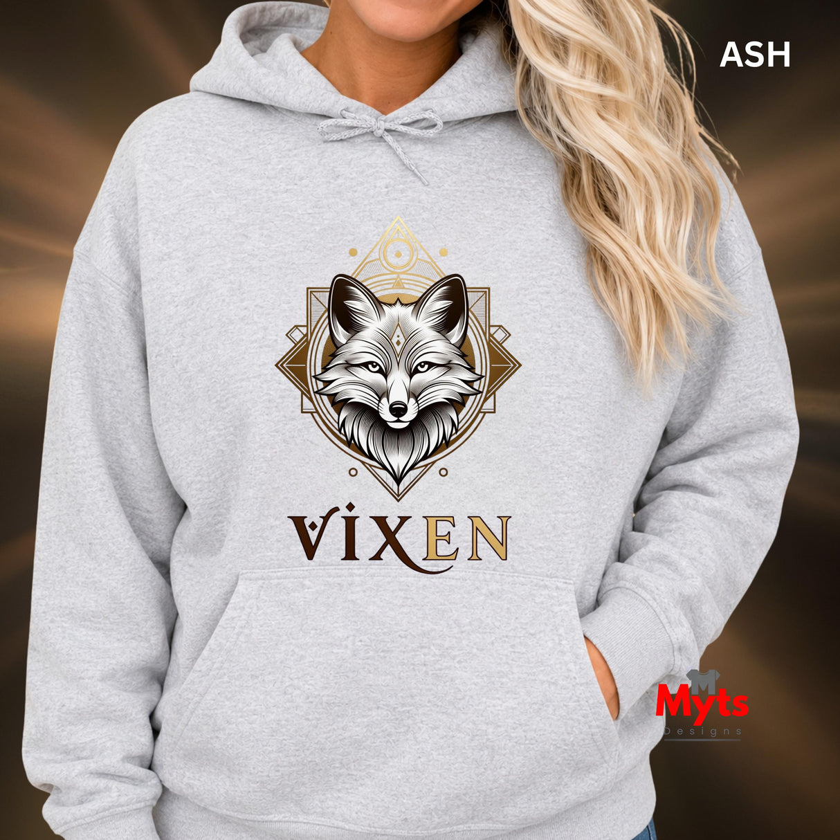 Women's Fox Hoodie | Vixen Wildlife Graphic Pullover | MytsDesigns