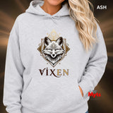 Women's Fox Hoodie | Vixen Wildlife Graphic Pullover | MytsDesigns