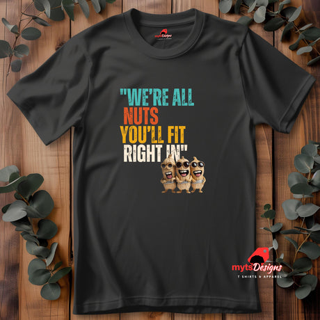 Black Flat lay funny retro t-shirt