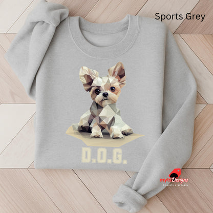Geometric Dog Sweatshirts Sports Grey