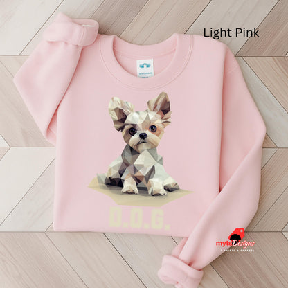 Geometric Dog Sweatshirts Light Pink