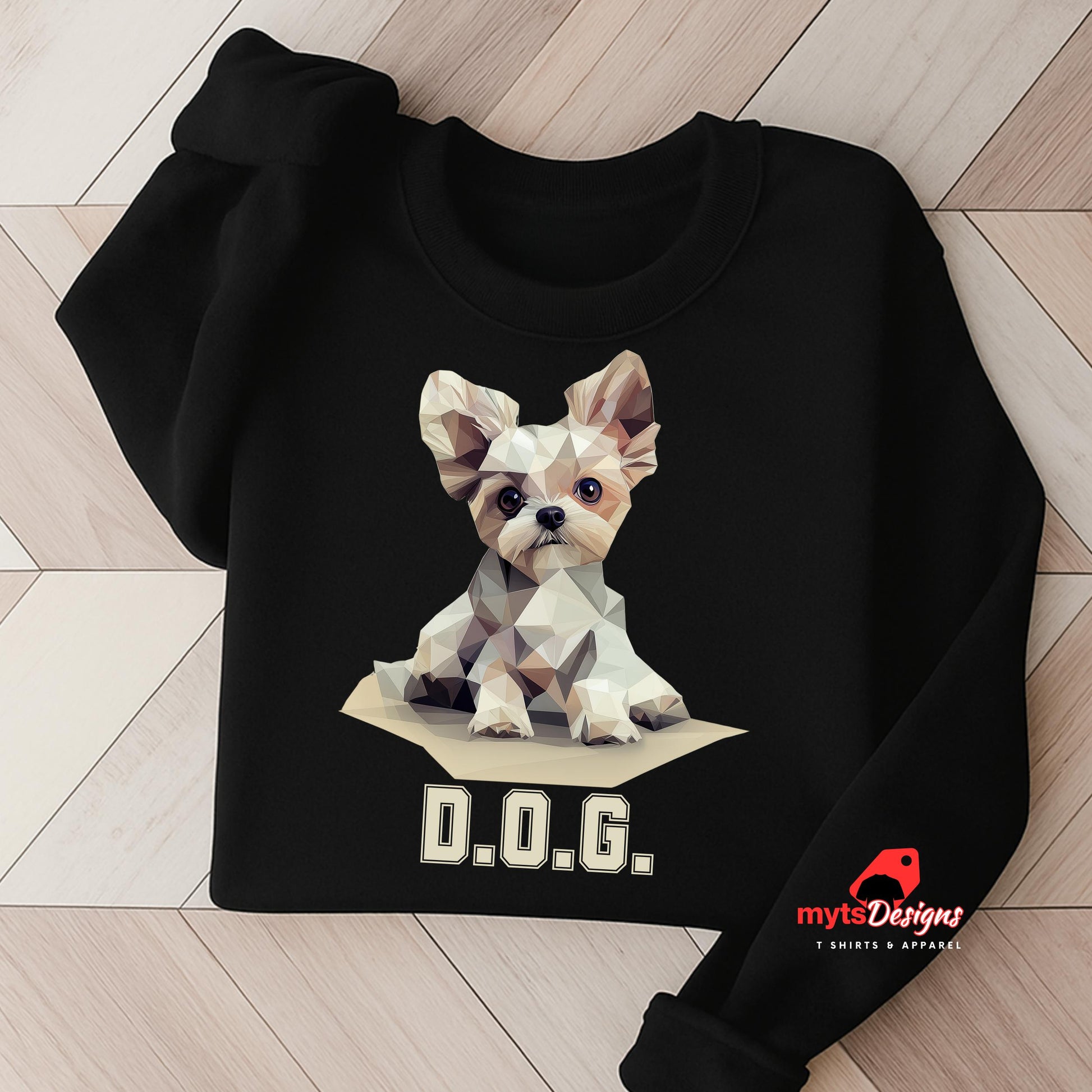 Geometric Dog Sweatshirts Black
