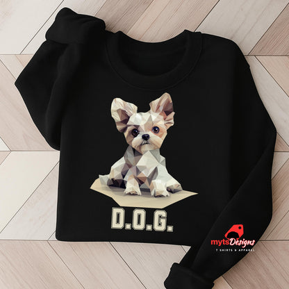 Geometric Dog Sweatshirts Black