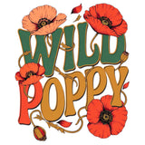 Wild Poppy T-Shirt – Retro 60s Floral Graphic Tee for Women
