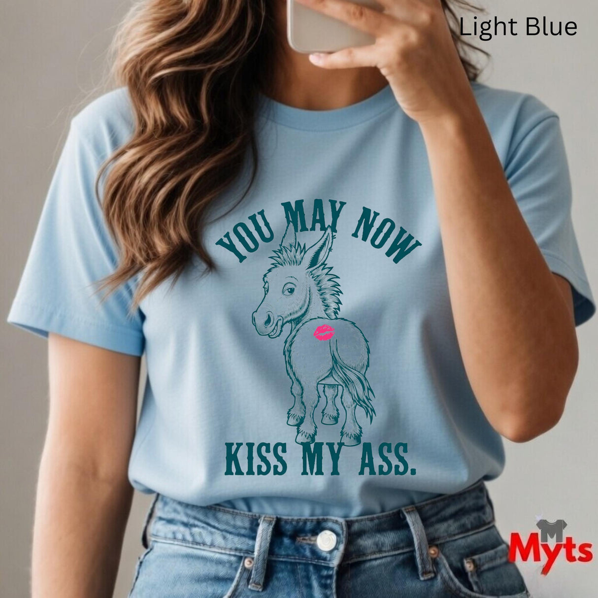 You May Now Kiss My Ass Funny Donkey Graphic T-Shirt