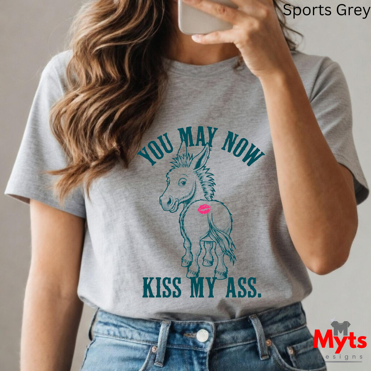 You May Now Kiss My Ass Funny Donkey Graphic T-Shirt
