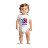 Baby Onesie with Cute Bears – 100% Cotton Short Sleeve Bodysuit