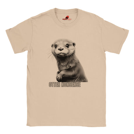 Funny otter t-shirt with Otter Nonsense graphic design on organic cotton tee