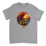Retro Mermaid Sunset T-Shirt - 60s Pop Art Surf Design