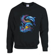 Retro-styled dolphins black sweatshirt 