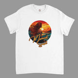 Retro Mermaid Sunset T-Shirt - 60s Pop Art Surf Design