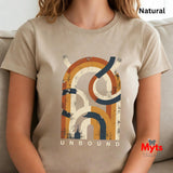 Natural geometric designed t-shirt