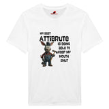 A white coloured  funny donkey shirt – humorous design for animal lovers and sarcastic personalities 