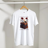 Enter If You Dare Gothic Book Skull Graphic T-Shirt