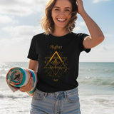Higher Self graphic tee lifestyle shot - casual everyday wear