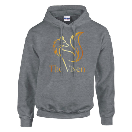 Sports Grey hoodie with text design on a white background