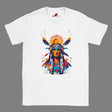 Vector American Indian Brave design on a white tshirt on a grey back ground