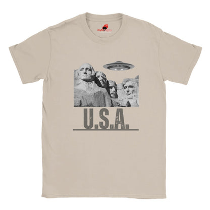 Sand Colored Mt. Rushmore T-shirt