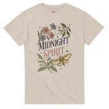 Midnight Spirit T-Shirt – Botanical Moth & Floral Graphic Tee