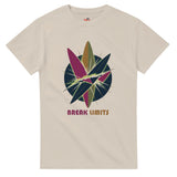 Sand t-shirt with a colorful graphic design and 'Break Limits' text on a white background
