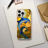 Flexi Case for iPhone - Stained Glass Dolphin Design