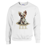 Geometric Dog Sweatshirts White