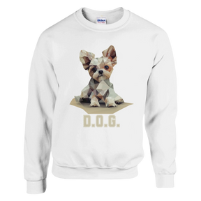 Geometric Dog Sweatshirts White