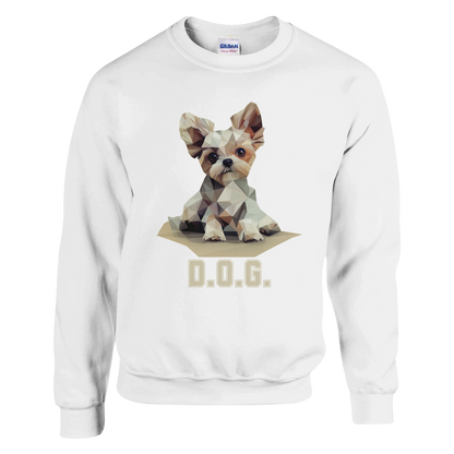 Geometric Dog Sweatshirts White