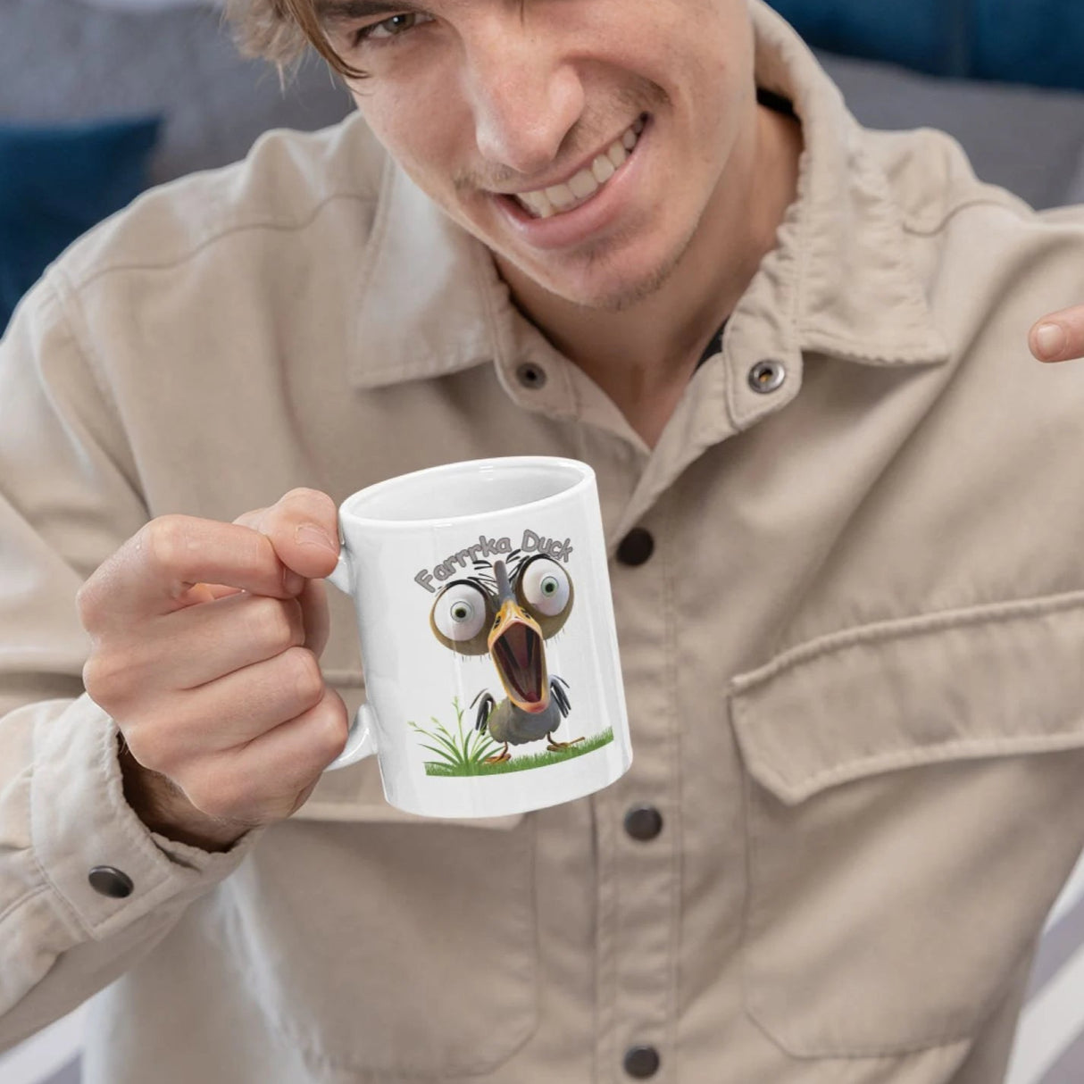 Australian Duck Coffee Mug - Funny Farrrka Saying Gift