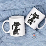 Funny Black Cat Coffee Mug - Office Gift for Cat Lovers