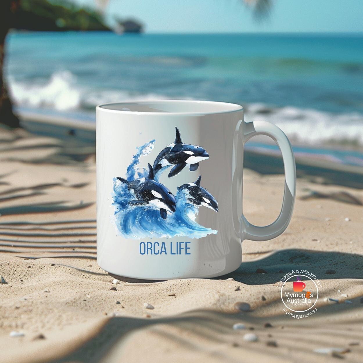 Orca Mug, Orca Life Coffee Mug, Sea Life, Ocean Theme Orca Lovers Gift Mug