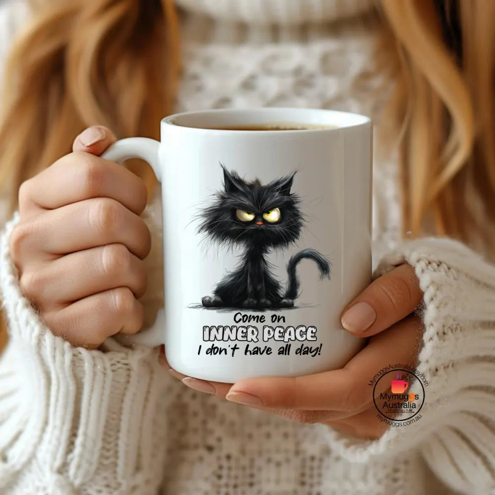 Funny Black Cat Mug