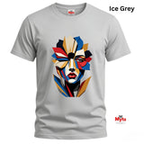 Abstract Geometric Face T-Shirt | Modern Art Graphic Tee