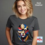 Abstract Geometric Face T-Shirt | Modern Art Graphic Tee
