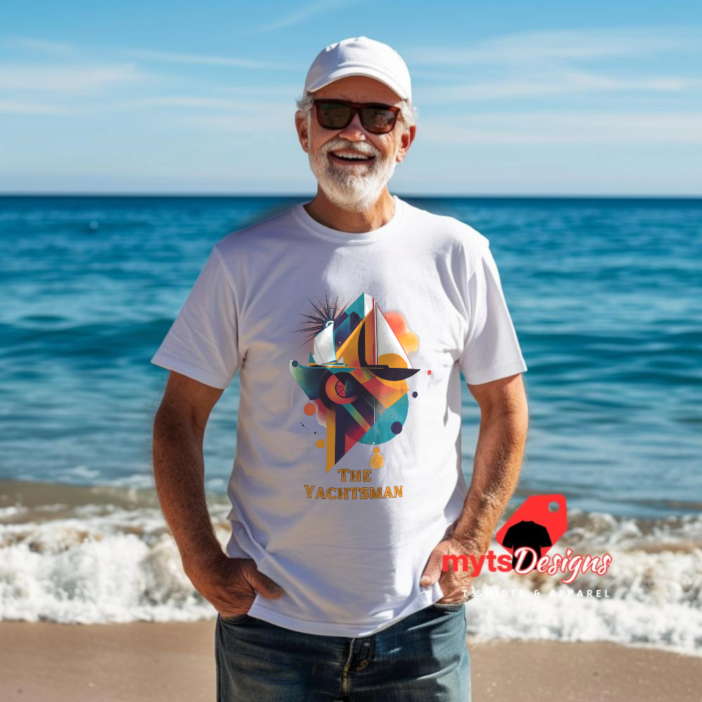 Geometric Design,Sea Lovers Gift, Nautical Yachtsman Geometric Design T-Shirt, Boat lover Tee, Ocean-Inspired Gift"