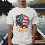 American Bald Eagle T-Shirt - USA Patriotic Flag Shirt for Men & Women