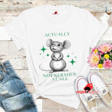 Funny Mouse Anxiety Shirt - Actually Not Nervous At All Tee