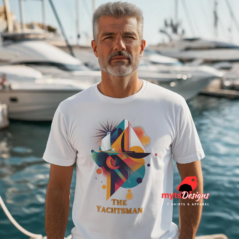 Geometric Design,Sea Lovers Gift, Nautical Yachtsman Geometric Design T-Shirt, Boat lover Tee, Ocean-Inspired Gift"