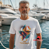 The Yachtsman Nautical T-Shirt | Geometric Ocean Design | Unisex Crewneck
