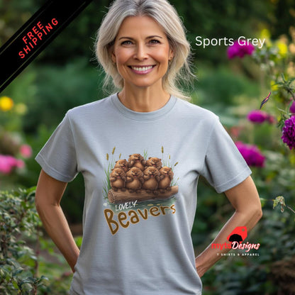 Funny beaver t shirt for women, beaver lovers gift, cute beavers, lovely beavers t shirt,funny shirts for her,animinal lovers gift shirt