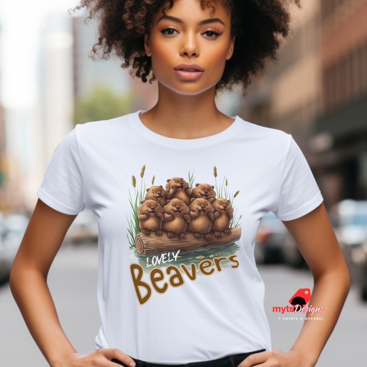 Funny Beaver T-Shirt for Women | Cute Animal Lover Gift | Lovely Beavers Tee