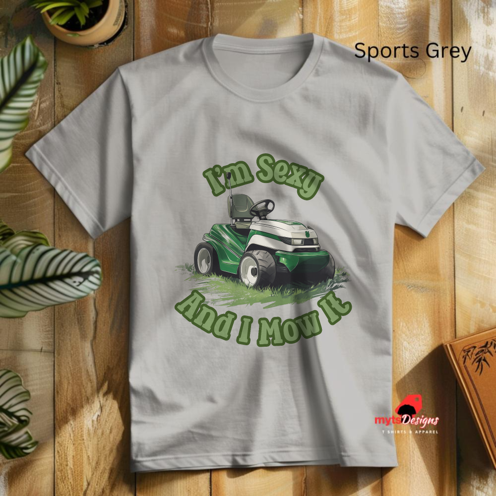 Funny Lawn Mowing T-Shirt, Ride-On Mower T-Shirt, Funny Mowing Gift for Men,  Joke T-Shirt,Gift for Gardeners