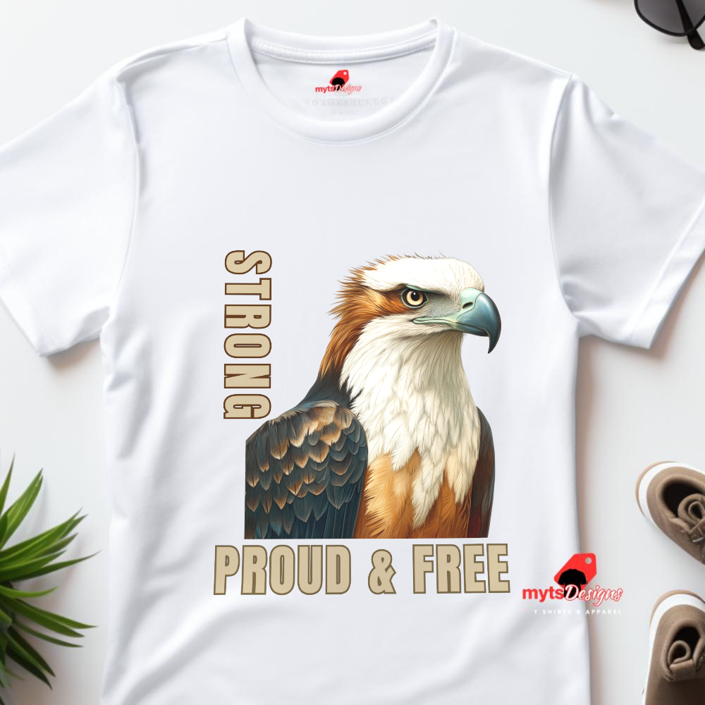 Eagle T-Shirt Strong Proud Free, Patriotic Eagle Shirt,Freedom Graphic Tee,  Pride Eagle T-Shirt, Men’s Eagle Graphic Tee