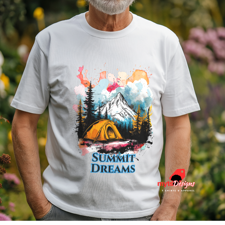 Summit Dreams Hiking T-Shirt | Camping Adventure Tee for Outdoor Lovers