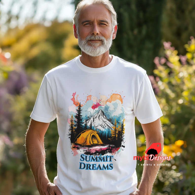 Summit Dreams Hiking T-Shirt | Camping Adventure Tee for Outdoor Lovers