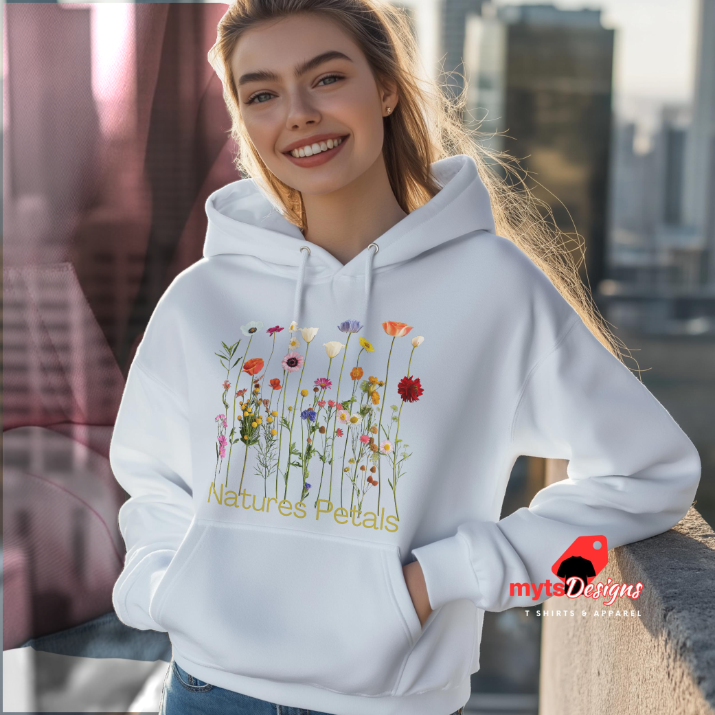 Natures Petals Pullover Hoodie Nature Flower Lovers Gift