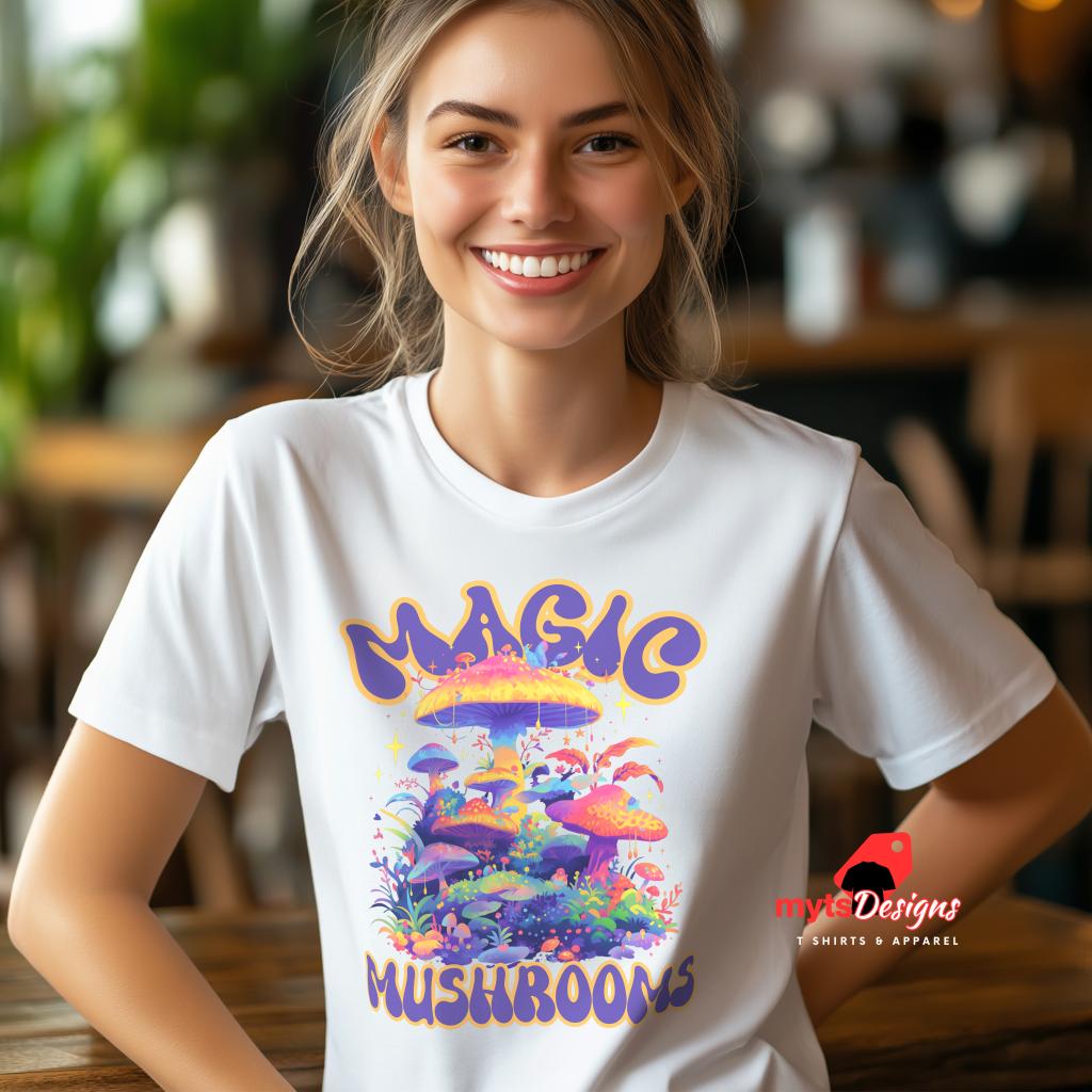 Magic Mushrooms T shirt, Pop art design, 70's shirt